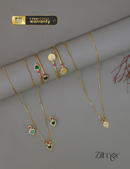 KY1011781 - Palakka &Kaashu Necklace Set with Matching Bangle combo (color option) 2-Zilmor