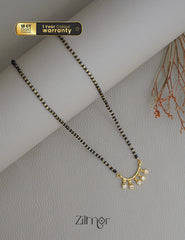 KD100754 - Gold Plated AD Stone Pendant Traditional Mangalsutra Necklace 1-Zilmor