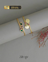 KY1011762 - Mango Palakka Kada & Lakshmi coin Bangle Combo (color option) 1-Zilmor