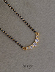 KD100753 - Gold Plated AD Stone Pendant Traditional Mangalsutra Necklace 3-Zilmor