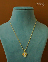 18k Gold Plated Anti-Tarnish AD Stone Pendant Simple Necklace - CL1012241