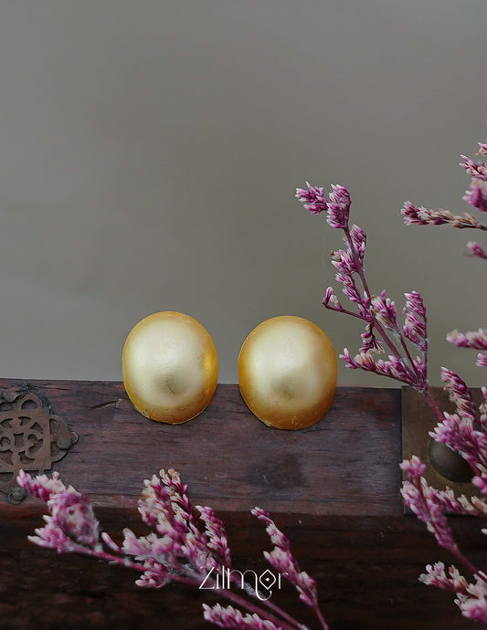 ZA1011876 - Gold Half Ball Stud Earrings 1-Zilmor