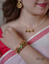 SG1011890 - Gold Plated Palakka Statement Bangle