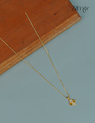 18k Gold Plated Anti-Tarnish AD Stone Pendant Simple Necklace - CL1012241