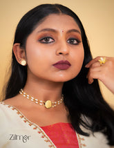 AS101227 - Pearl Necklace with Earring set 2-Zilmor