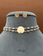 AS101227 - Pearl Necklace with Earring set 3-Zilmor