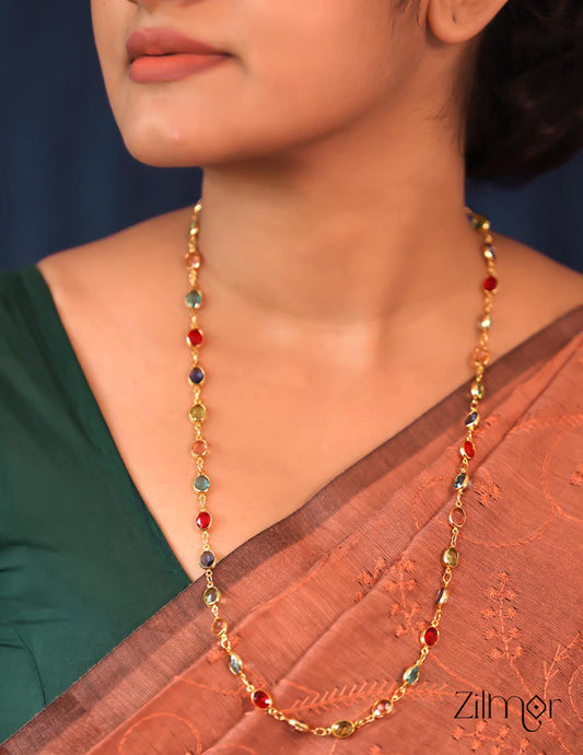 KY101528 - Semi Precious Stone Long Necklace 2-Zilmor