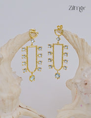 18K Gold Plated Designer Glossy Stone Hanging Anti-Tarnish Earrings - ZP1012175