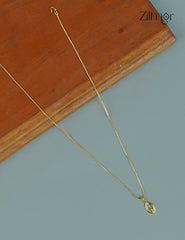 18k Gold Plated Anti-Tarnish AD Stone Pendant Simple Necklace - CL1012236