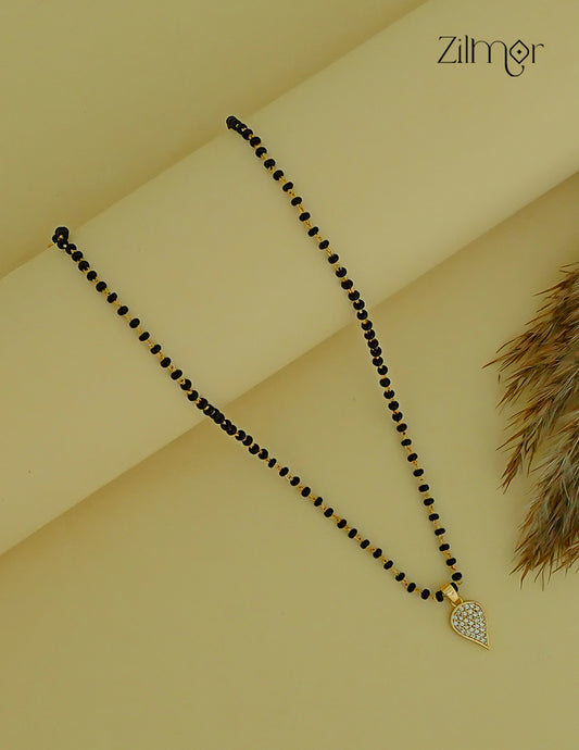 18k Gold Plated AD Stone Pendant Mangalsutra Necklace - PP1012207
