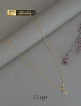 ZR1011928- Gold Tone AD Stone Simple Necklace 1-Zilmor