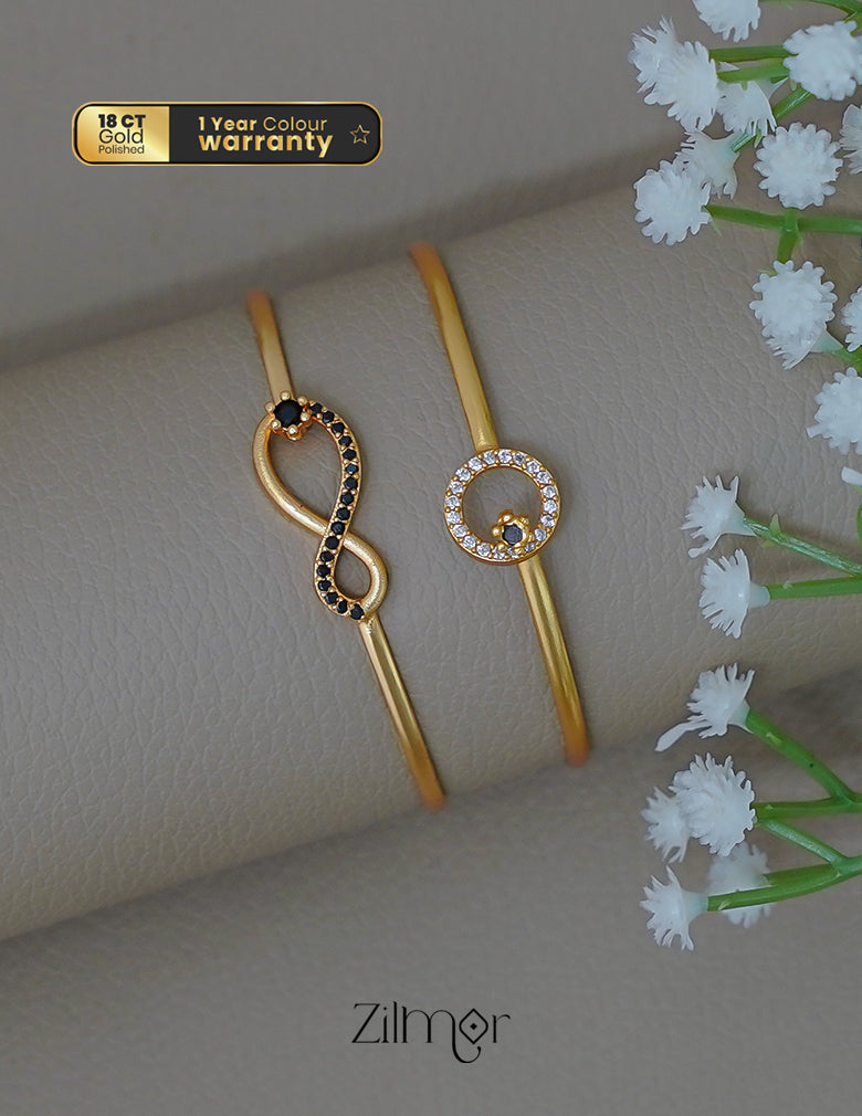 KY1011843- Gold Plated Openable Bangles Combo 1-Zilmor