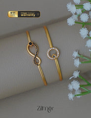 KY1011843- Gold Plated Openable Bangles Combo 1-Zilmor