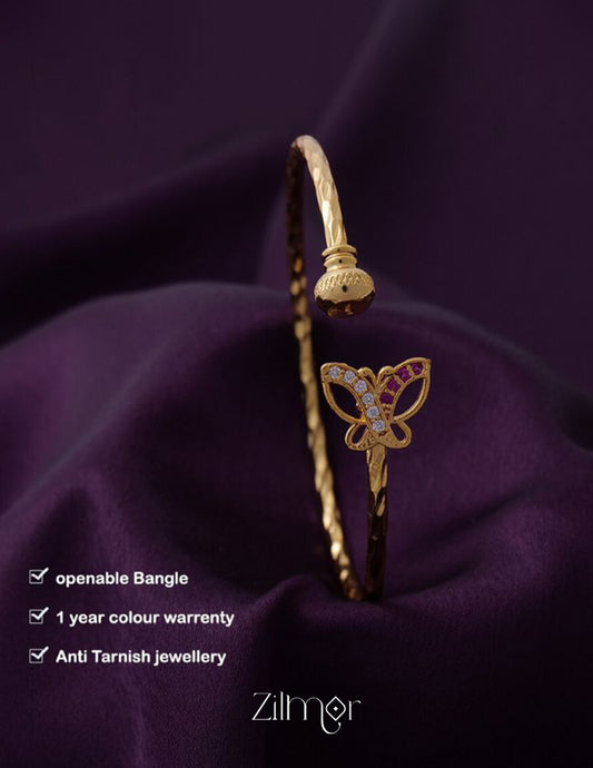 KI101060 - Gold Plated Adjustable Bangle 2-Zilmor
