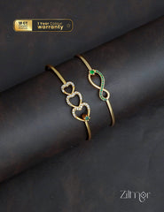 KY1011786- Gold Plated Openable Bangles Combo 3-Zilmor