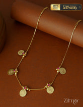 AG1011620- Gold tone Simple Lakshmi Kaashu Invisible Necklace