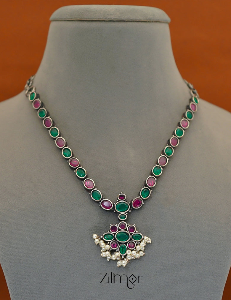 CL1011654- Oxidised Silver Necklace