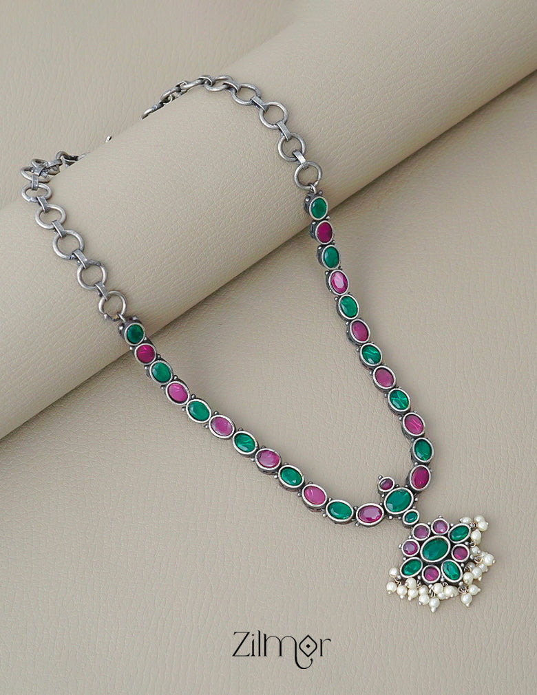CL1011654- Oxidised Silver Necklace