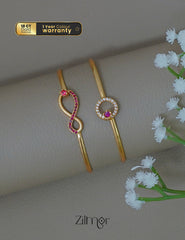 KY1011843- Gold Plated Openable Bangles Combo 2-Zilmor
