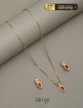Gold toned simple Naga necklace  - TR10020 1-Zilmor