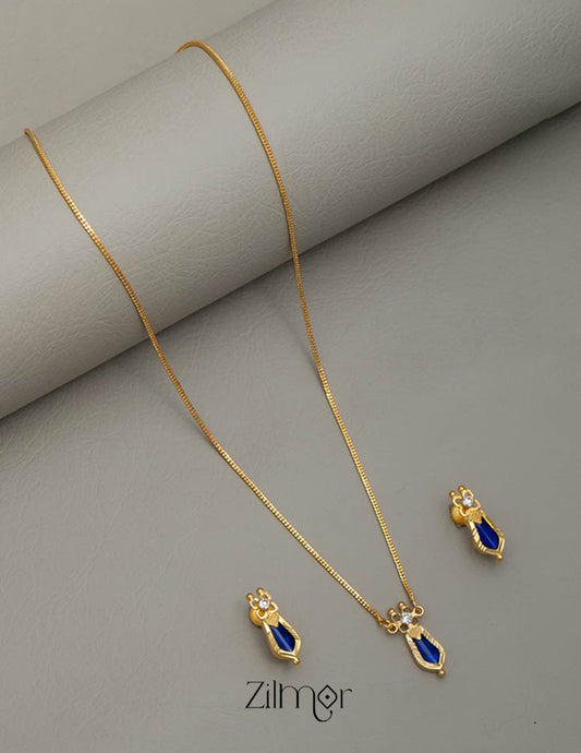 Gold toned simple Naga necklace - TR10020 2-Zilmor