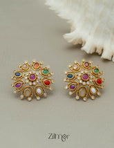 SN101637 - Navarathna Stones Earrings 1-Zilmor