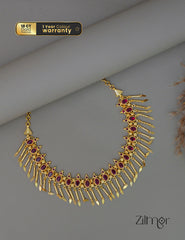 AG1011914 - Gold tone Bridal Kuzhal Elakka Thali choker Necklace (color option) 3-Zilmor