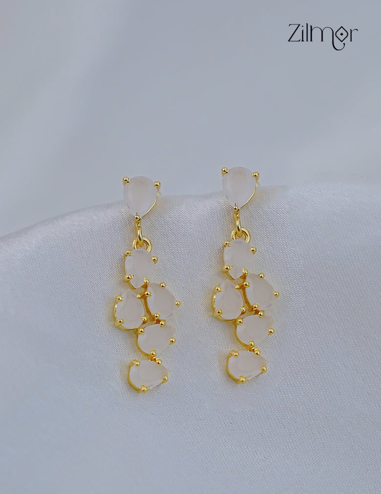 18K Goldplated Designer Semi Precious Stone Hanging Earrings - ZP1012185