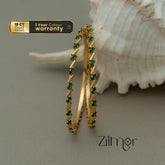 AD stone bangle (Pair) - KF100803