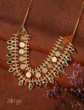 AG1011889 - Gold tone Lakshmi coin & Nagapadam Layer Bridal Choker Necklace 2-Zilmor