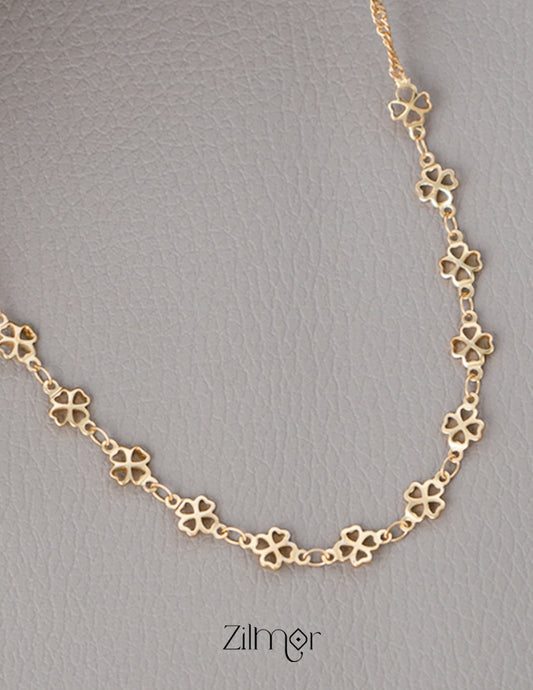 KY101905- Gold Tone Daily Wear Simple Necklace 2-Zilmor