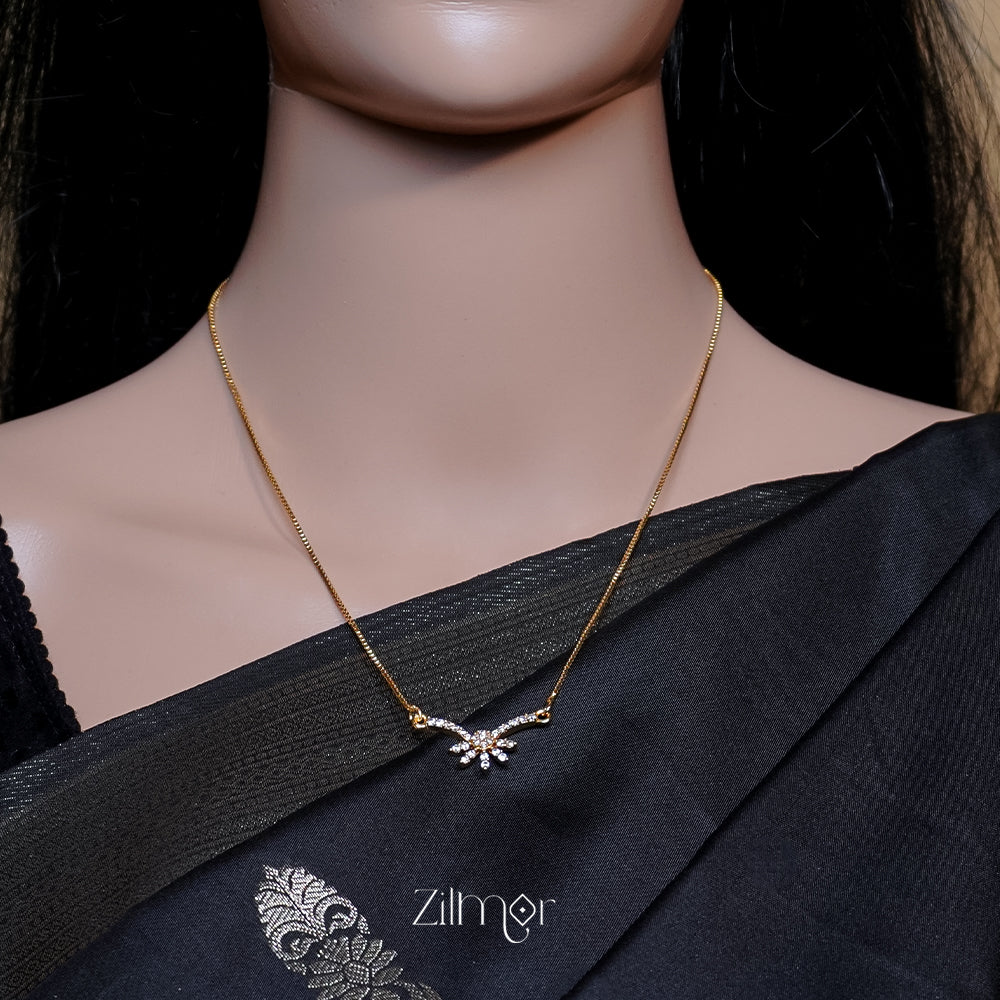 PP1011584 - Gold Tone AD Stone Simple Necklace