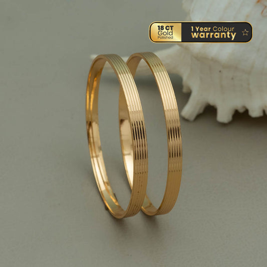 SG101565  -Gold Plated  Bangles (pair)
