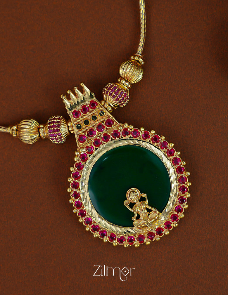 PP1011946- Gold Plated Kerala Traditional Palakka Necklace 3-Zilmor