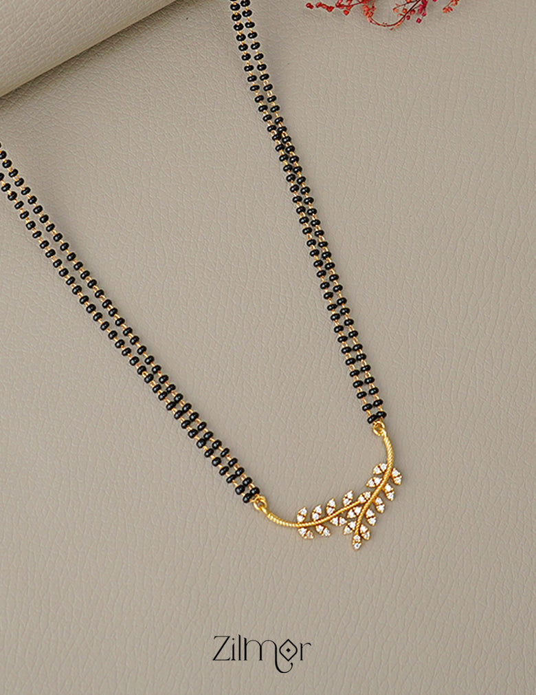 PP1011639 - Gold Plated AD Stone Pendant Traditional Mangalsutra Necklace