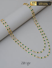 KT1011678 - Semi Precious Stone double layer Long Necklace (color option) 2-Zilmor