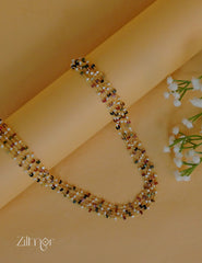 KY1011974- Premium Polished Multi Layer Beaded Chain Necklace