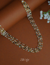 KY1011974- Premium Polished Multi Layer Beaded Chain Necklace