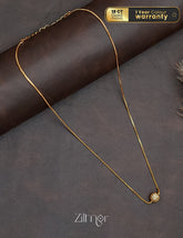 PP1011348 - Gold Tone AD Stone Pendant Simple Necklace 1-Zilmor