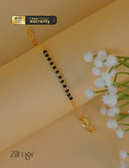 PP1011945- Gold Toned Simple Mangalsutra Bracelet