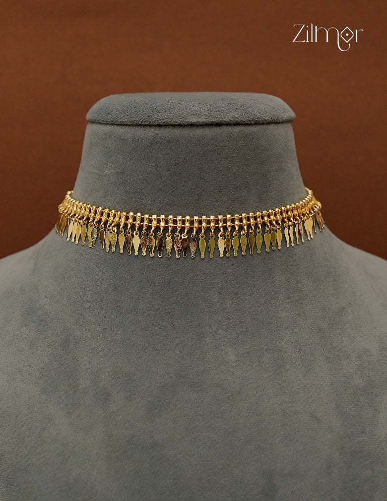 18K Gold Plated Elakkathali Choker Necklace - AC1012625