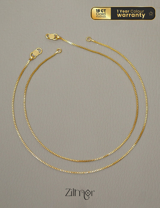 KY101622 - Gold Tone pair Anklet 1-Zilmor