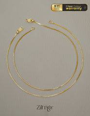 KY101622 - Gold Tone pair Anklet 1-Zilmor