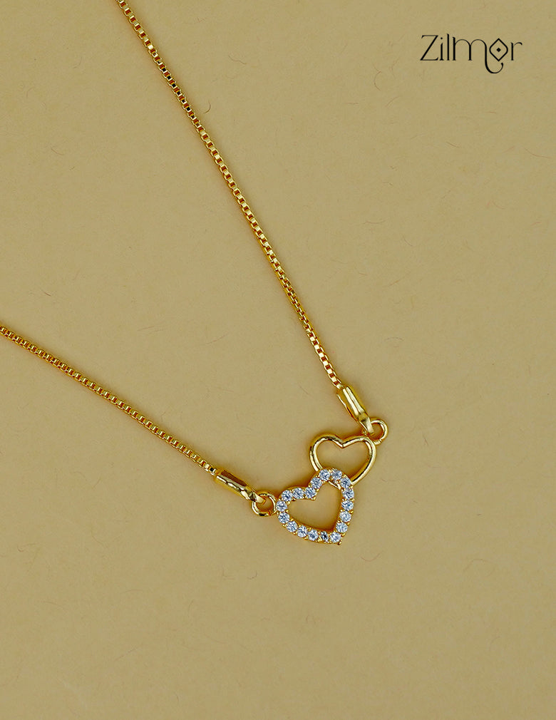 Gold toned Simple Chain Necklace-2