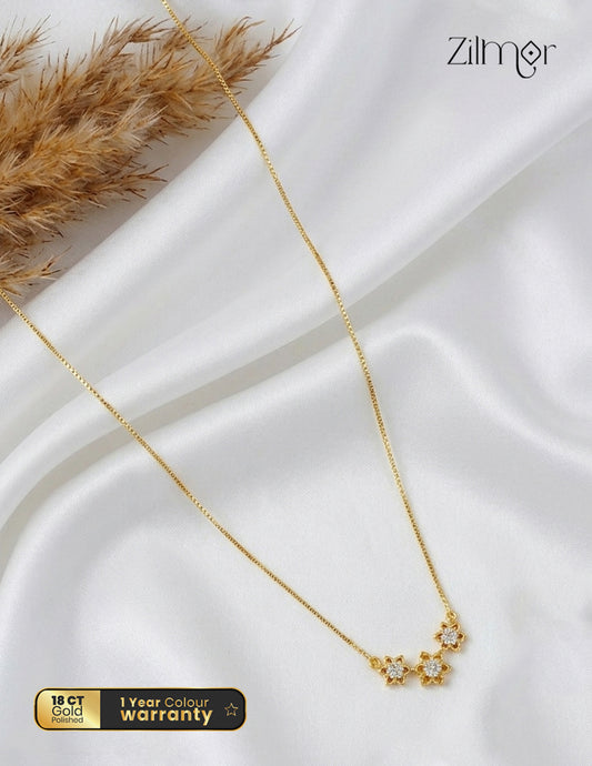 Gold toned Simple Chain Necklace