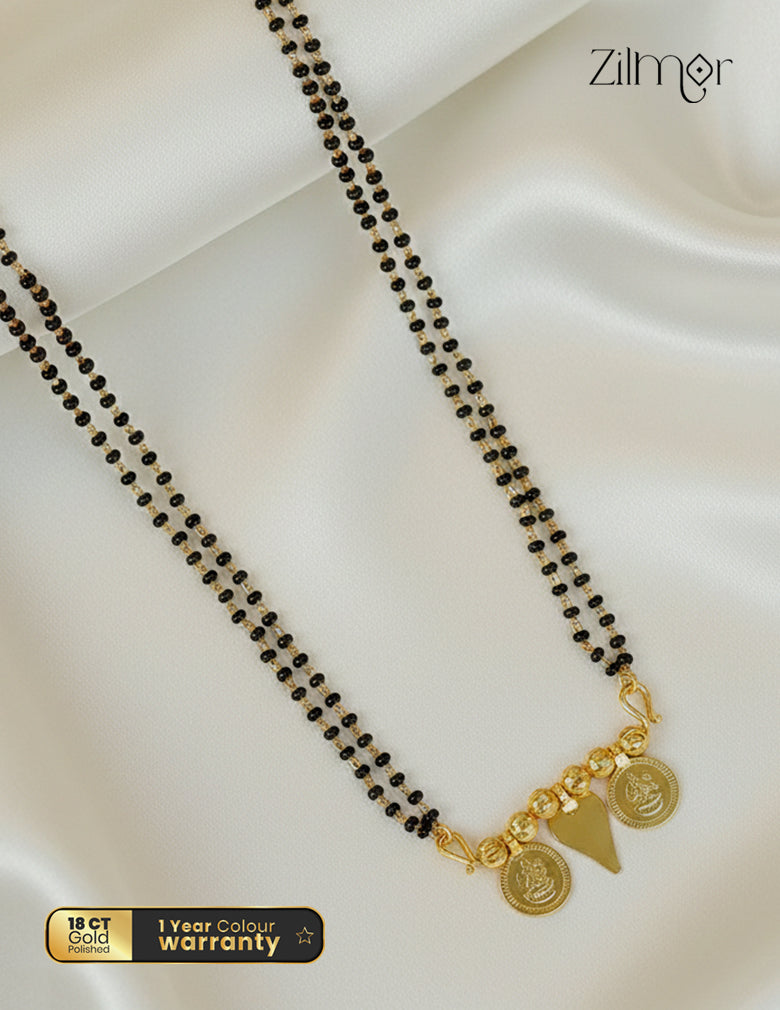 Thaali with Lakshmi Pendant Double Layer Mangalsutra 18k Gold plated Necklace