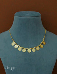 PE1011942- Gold Tone Kaashu Lakshmi Pendant Chain Necklace