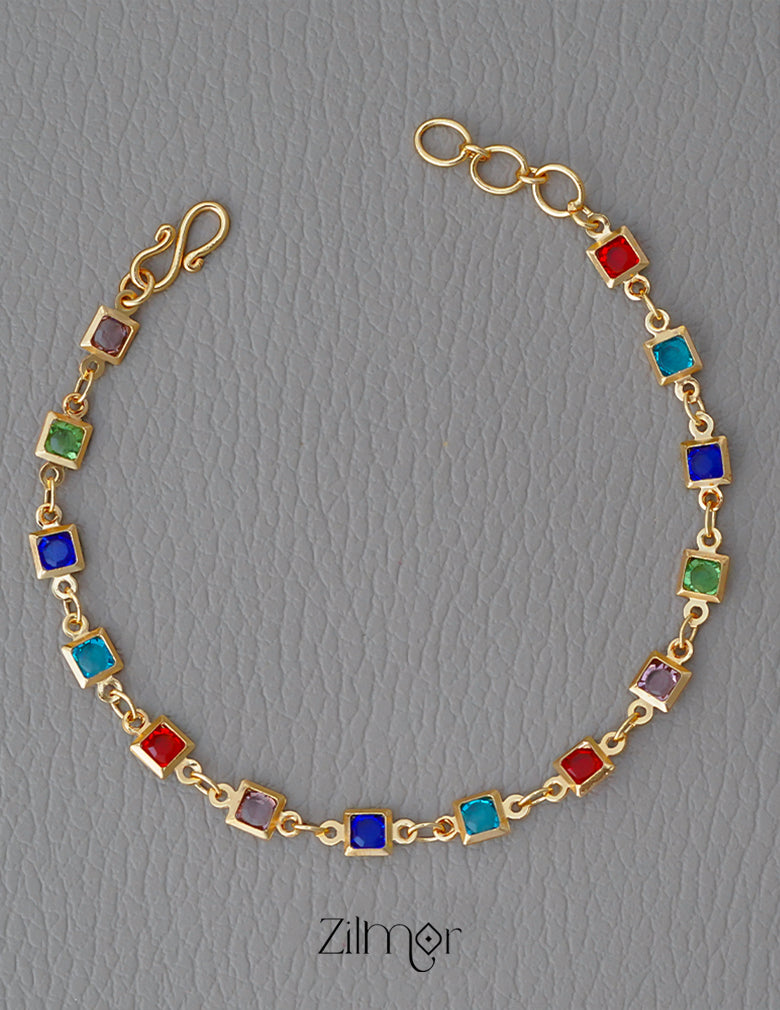 KT1011681 - Gold Plated Multi Stone Bracelet (color option) 3-Zilmor