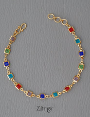 KT1011681 - Gold Plated Multi Stone Bracelet (color option) 3-Zilmor