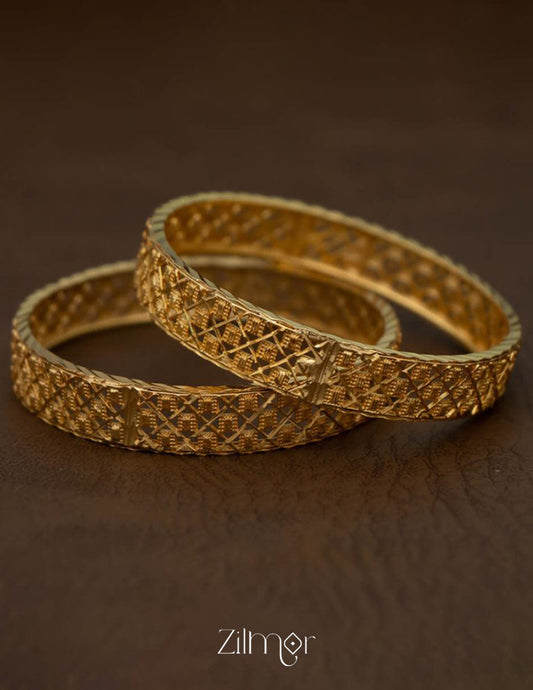 KF101444 - Gold Plated Bangle (pair) 2-Zilmor